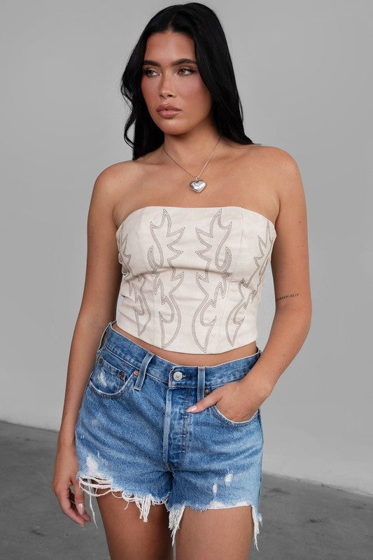 Western Corset Top (Cream)