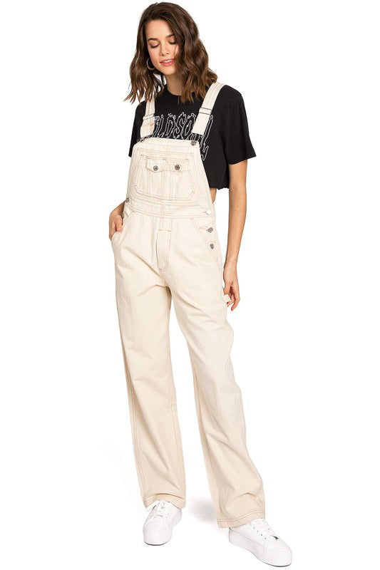 Brianna Beige Overalls