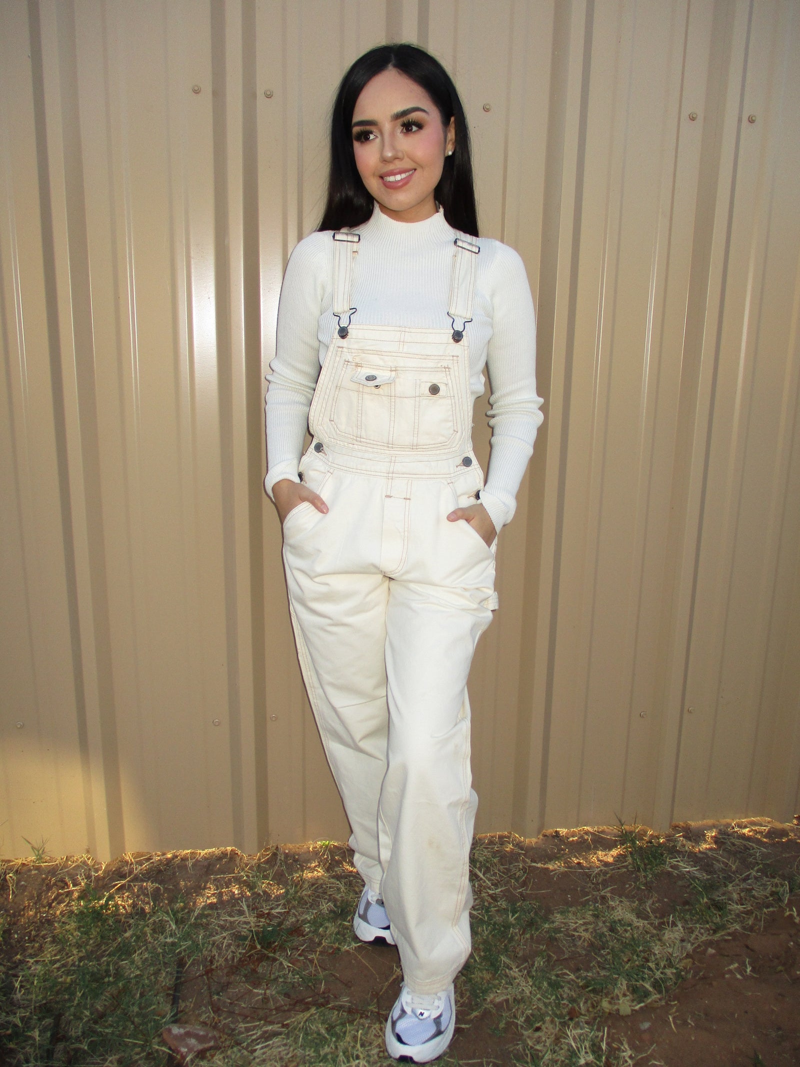 Brianna Beige Overalls