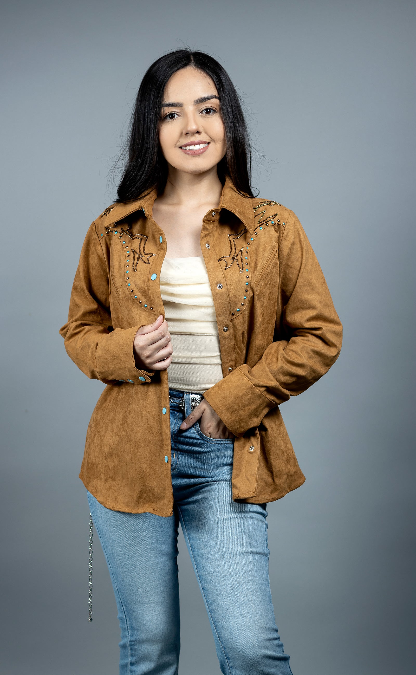 Alice Suede Shirt Blouse