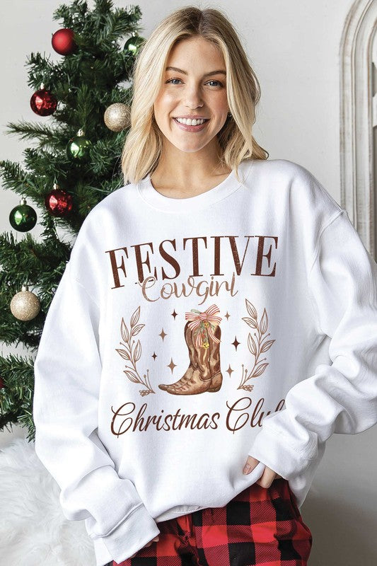 Festive Cowgirl Sweatshirt