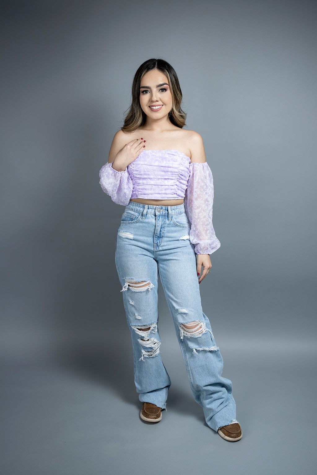 Ariana Lavender Top