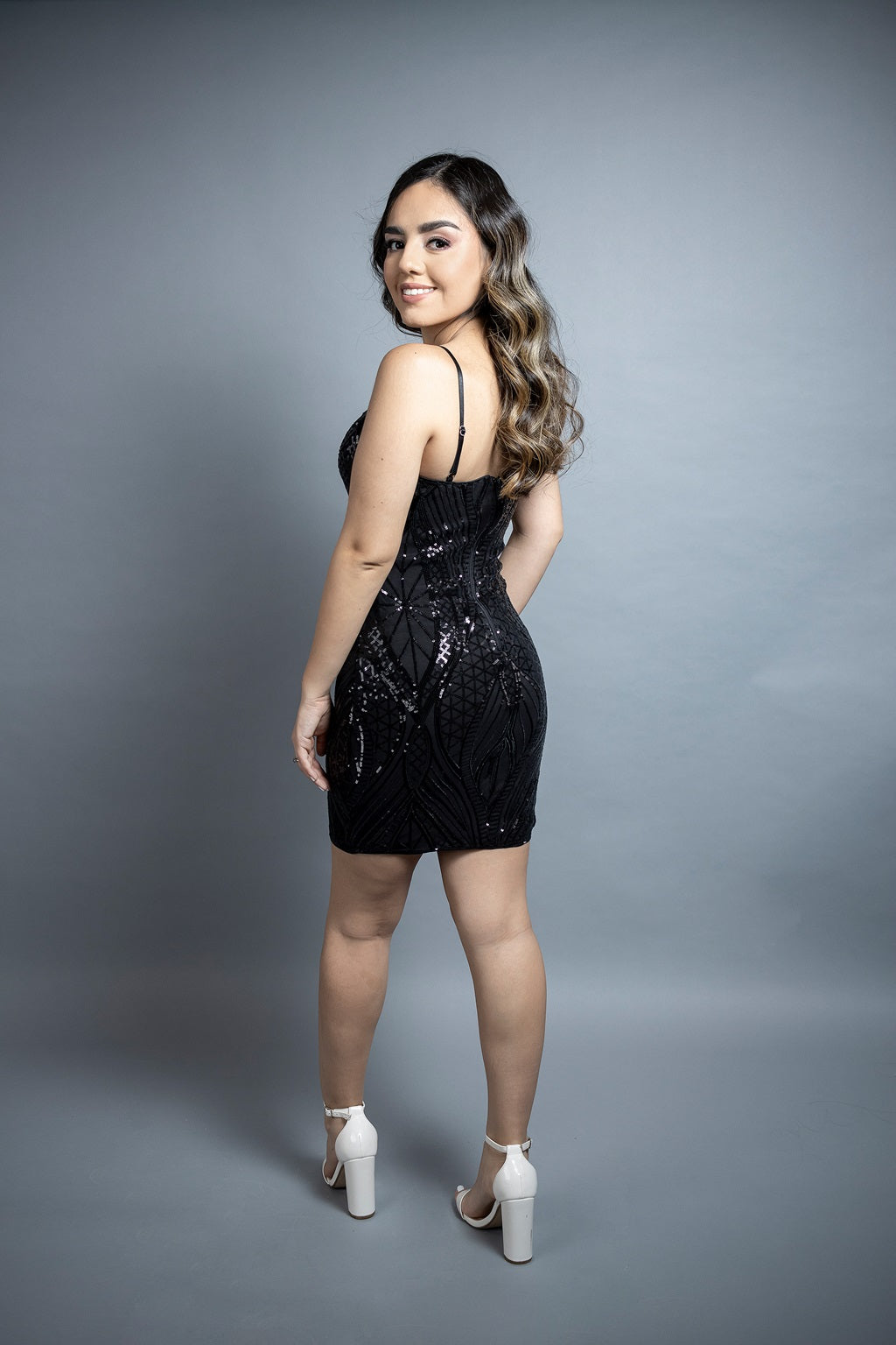 Black Luxe Sweetheart Dress